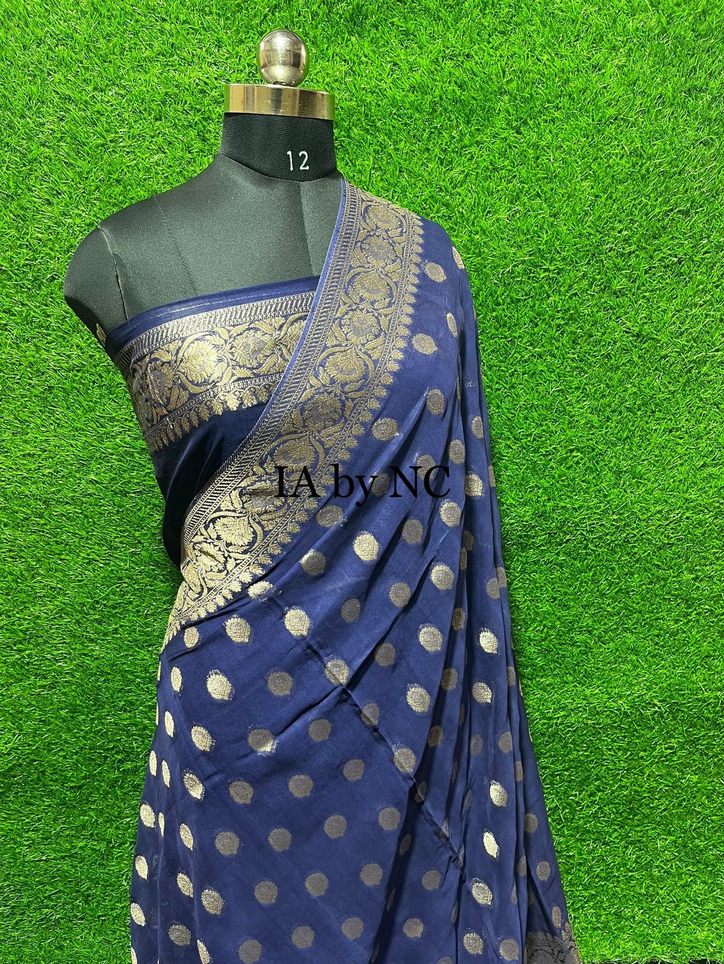 Navy Blue Banarasi