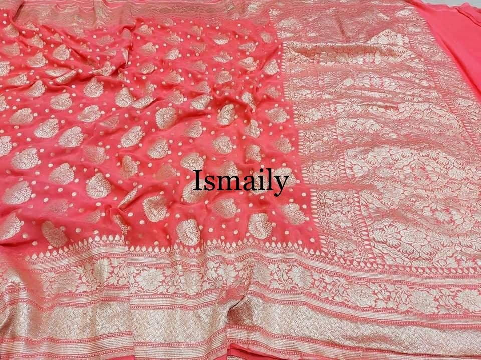 Punch Banarasi Pure Khaddi Georgette Saree