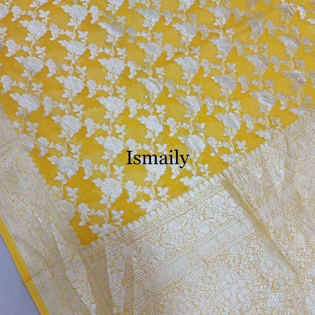 Cyber Banarasi Pure Khaddi Georgette Saree