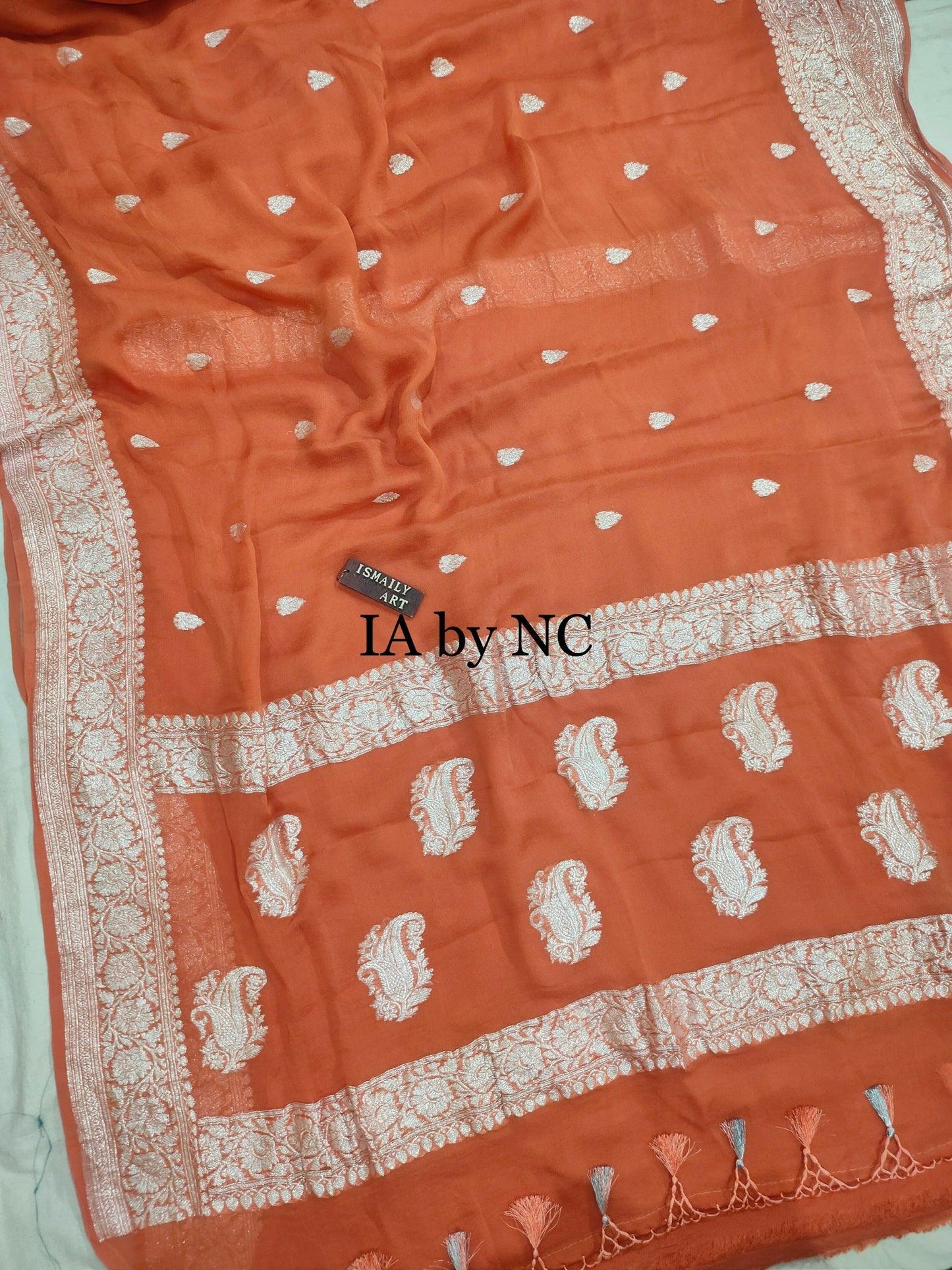 Sandstone Banarasi Pure Khaddi Georgette Kadwa Saree