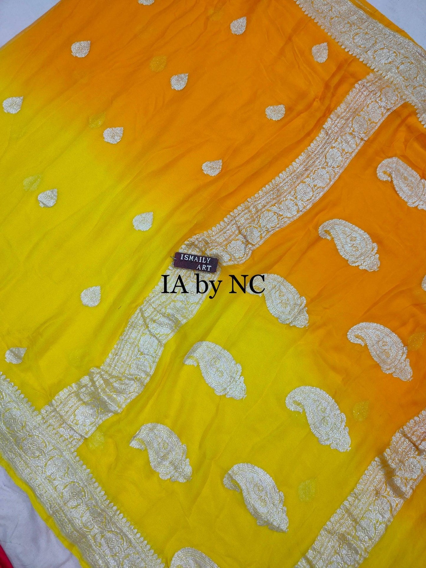 Tuscany Banarasi Pure Khaddi Georgette Kadwa Saree