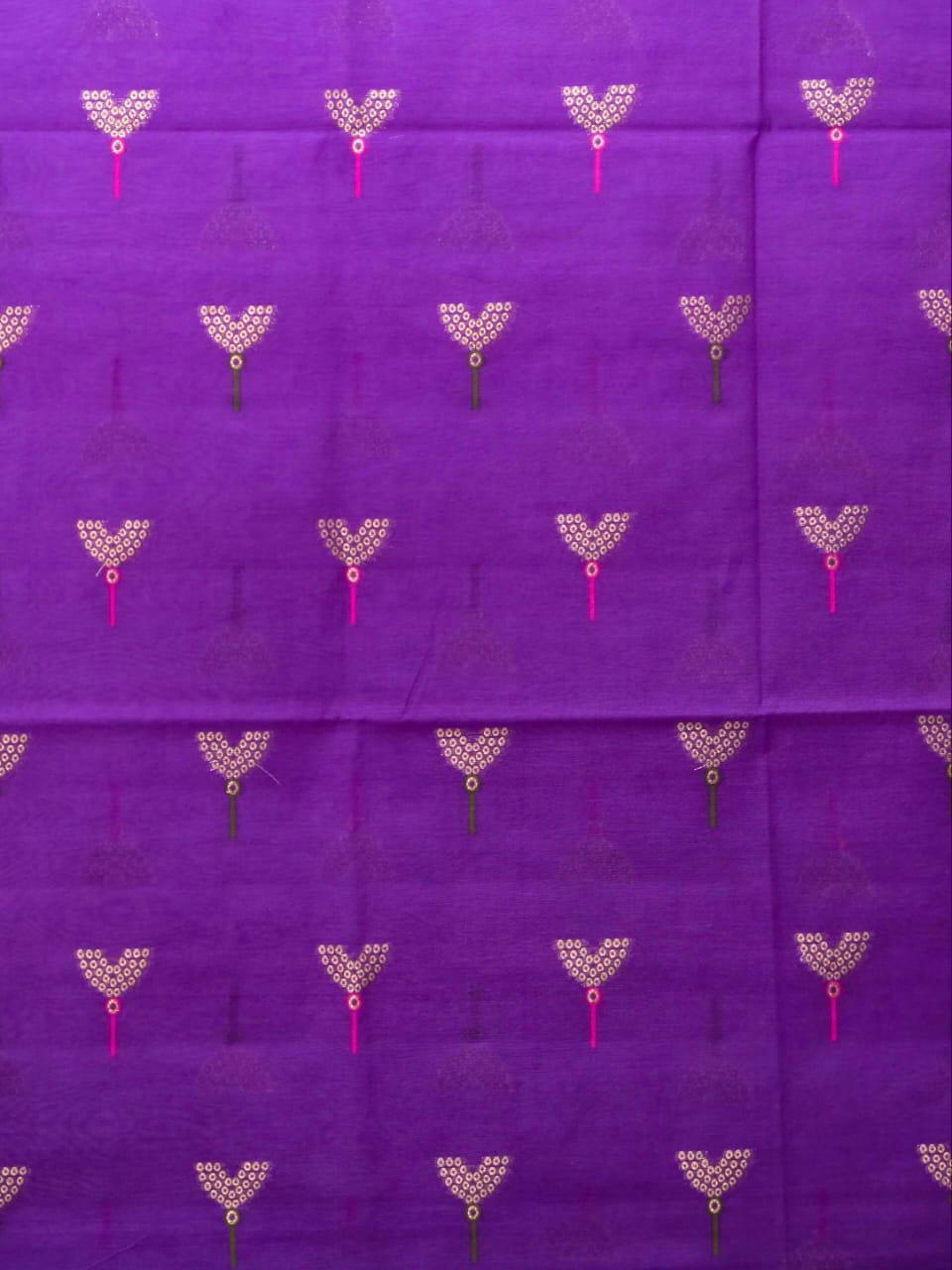 Grape Banarasi Premium Cotton Silk Alfi Dress Materials