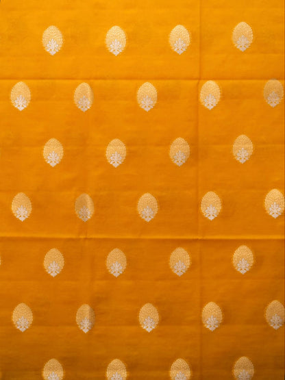 Mustard Banarasi Cotton Silk Jamdani Suits