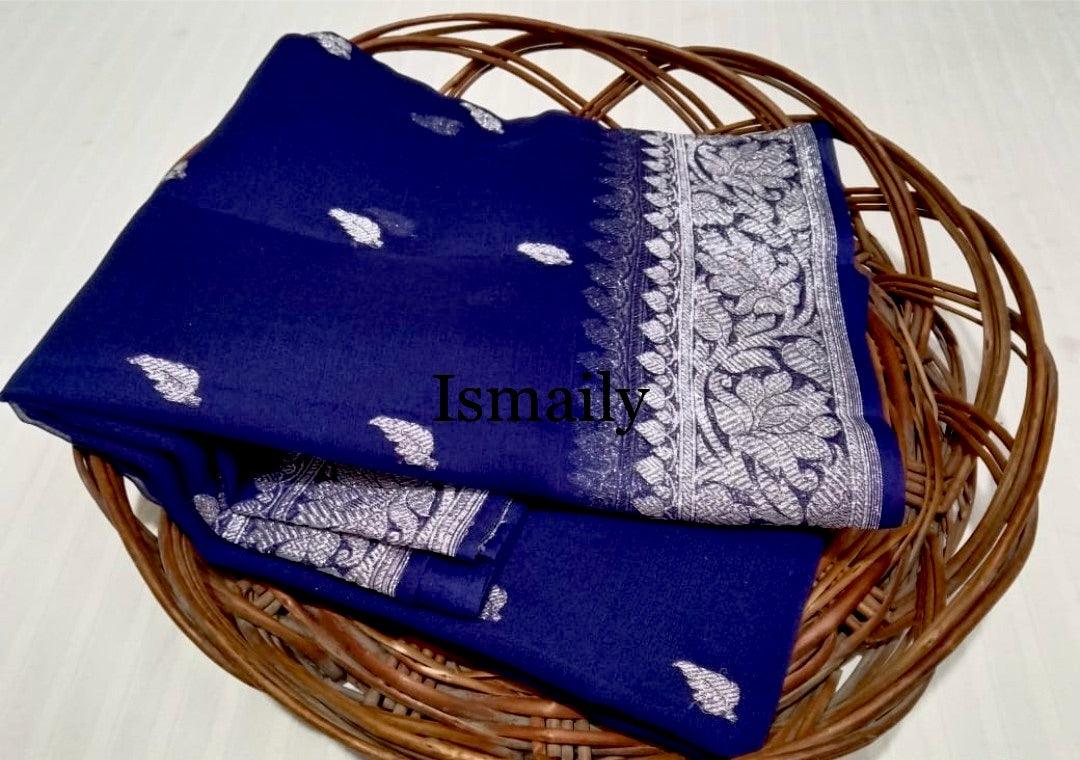 Space Banarasi Pure Khaddi Georgette Kadwa Saree