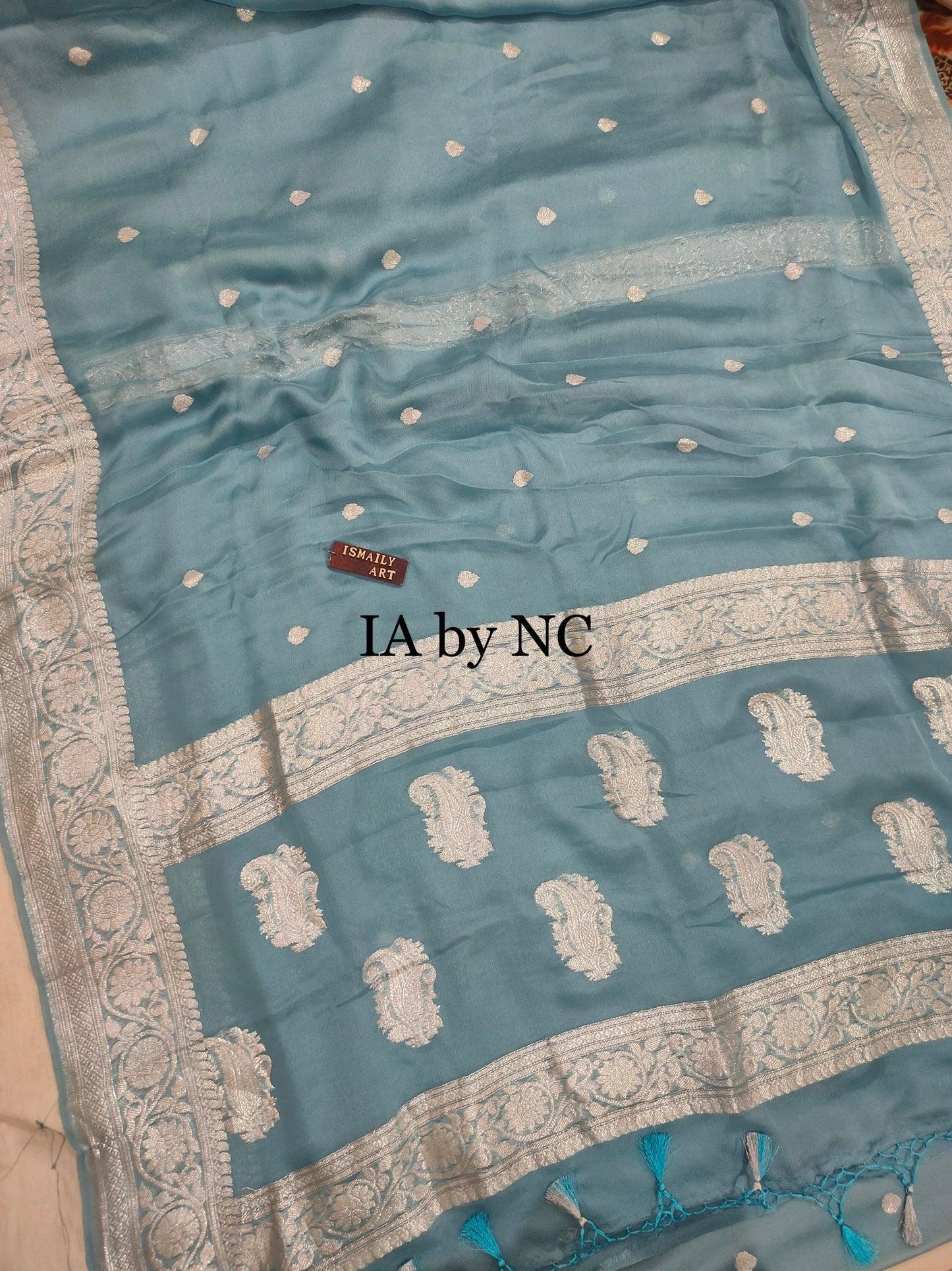 Cadet Banarasi Pure Khaddi Georgette Kadwa Saree