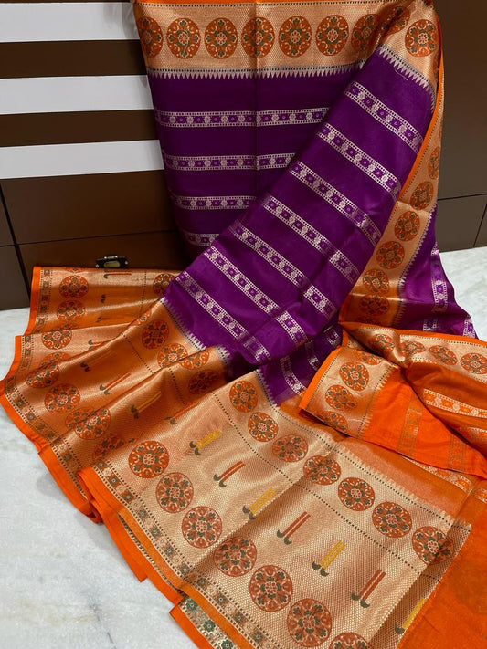 Banarasi Semi Georgette Warm Silk Saree