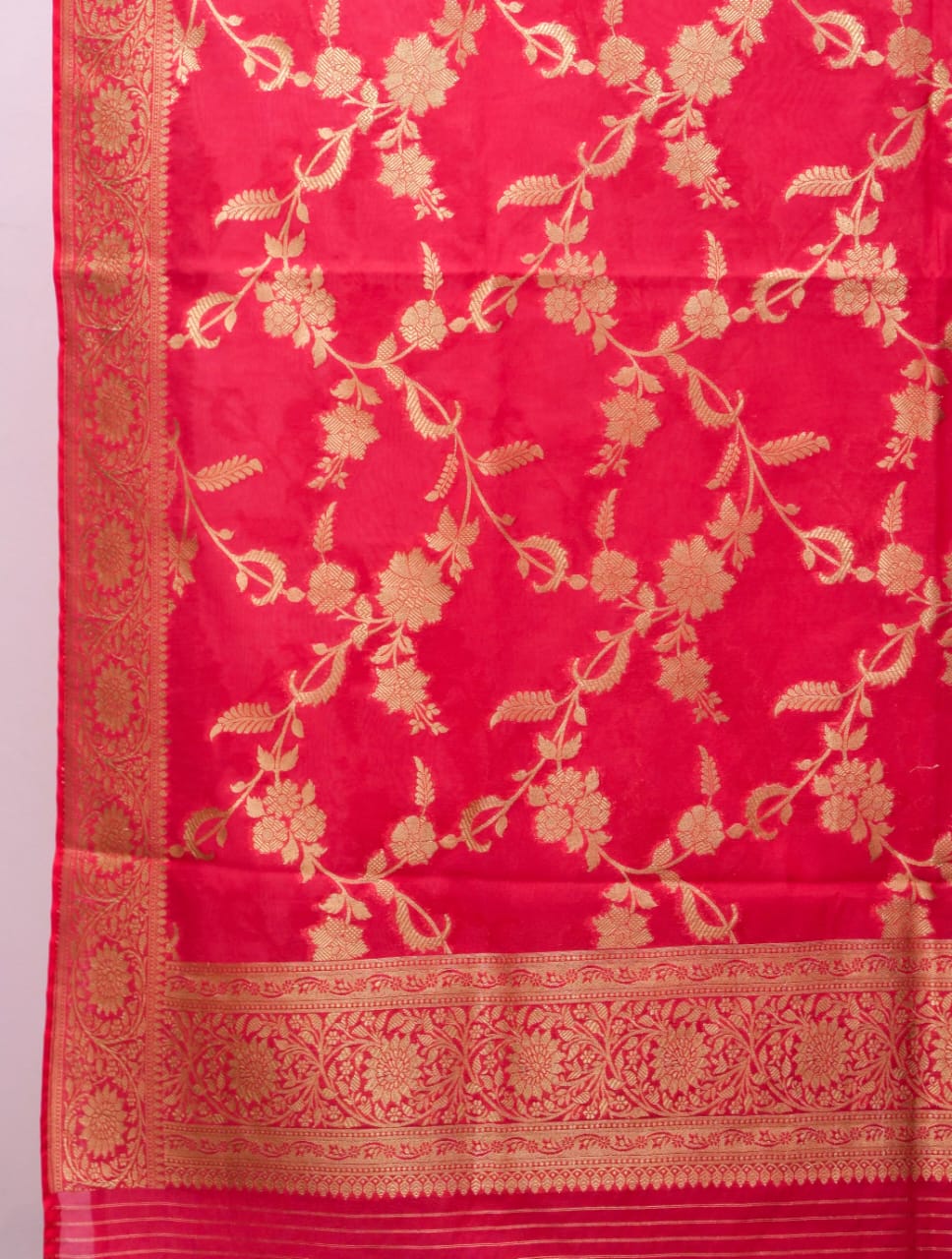 Imperial Red Banarasi Cotton Silk Alfi Suits