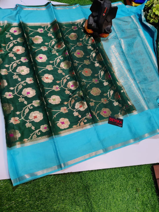 Banarasi Semi Georgette Warm Silk Sarees