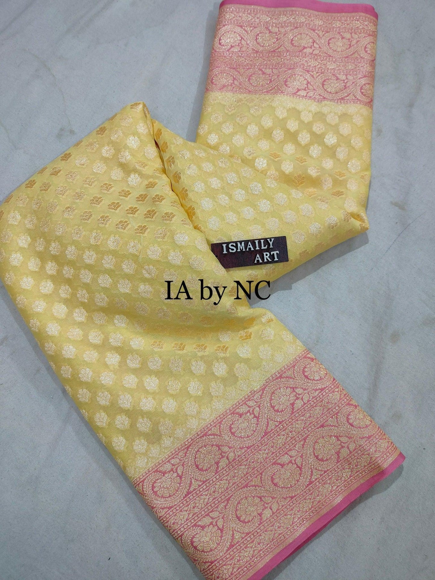 Baby Banarasi Pure Khaddi Georgette Saree