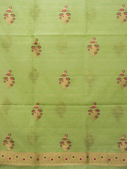 Pista Banarasi Cotton Silk Jamdani Suits