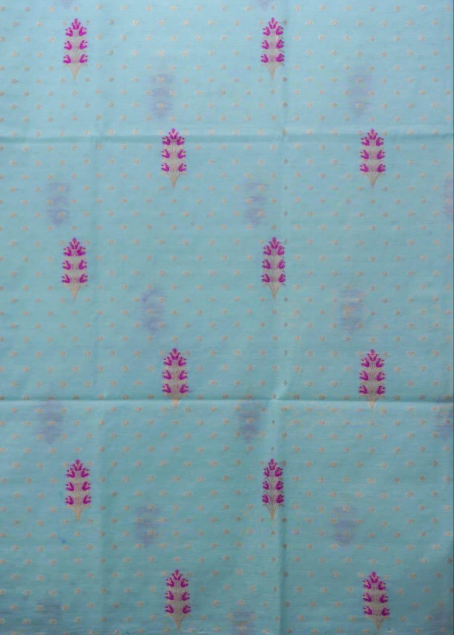 Baby Banarasi Premium Cotton Silk Jamdani Dress Materials