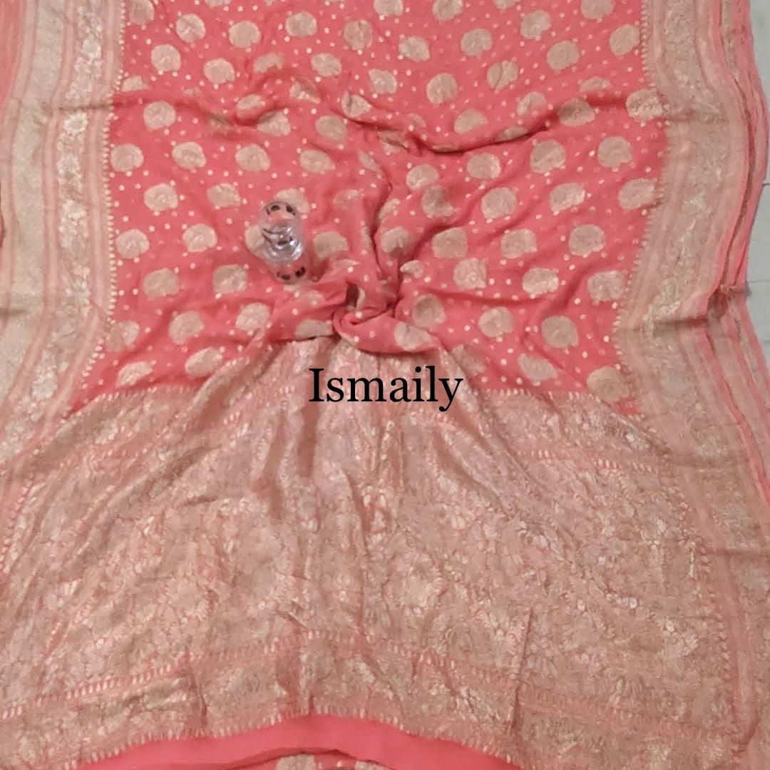 Indian Banarasi Pure Khaddi Georgette Saree
