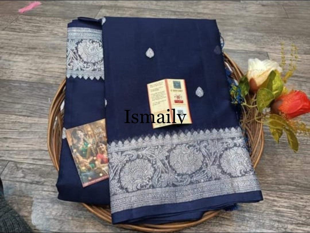 Space Banarasi Pure Khaddi Georgette Kadwa Saree