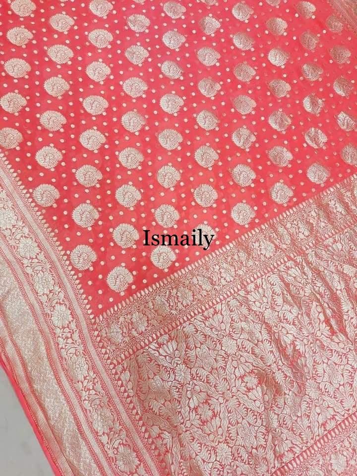 Punch Banarasi Pure Khaddi Georgette Saree