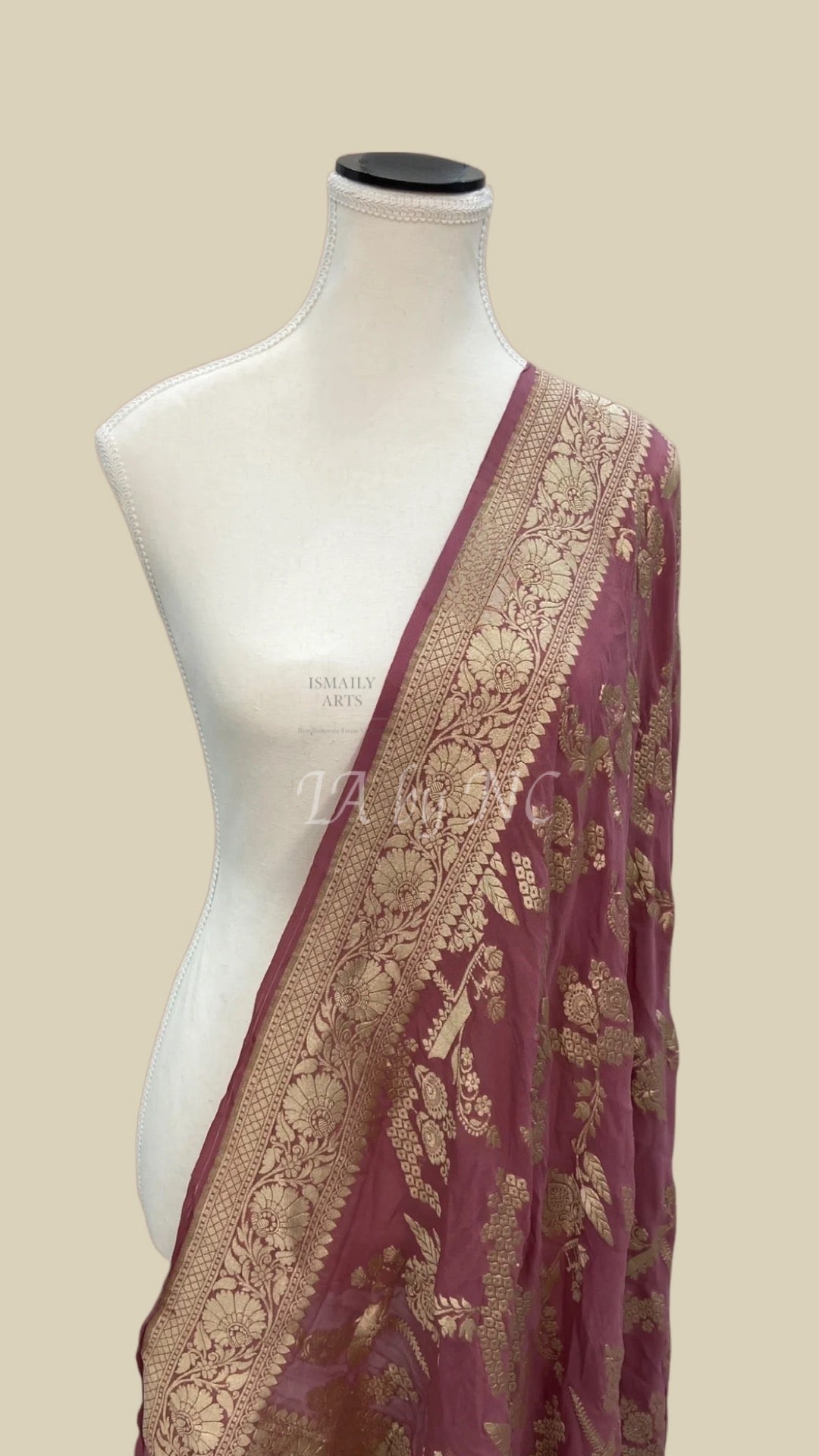 Mulberry Banarasi Pure Khaddi Georgette Dupatta