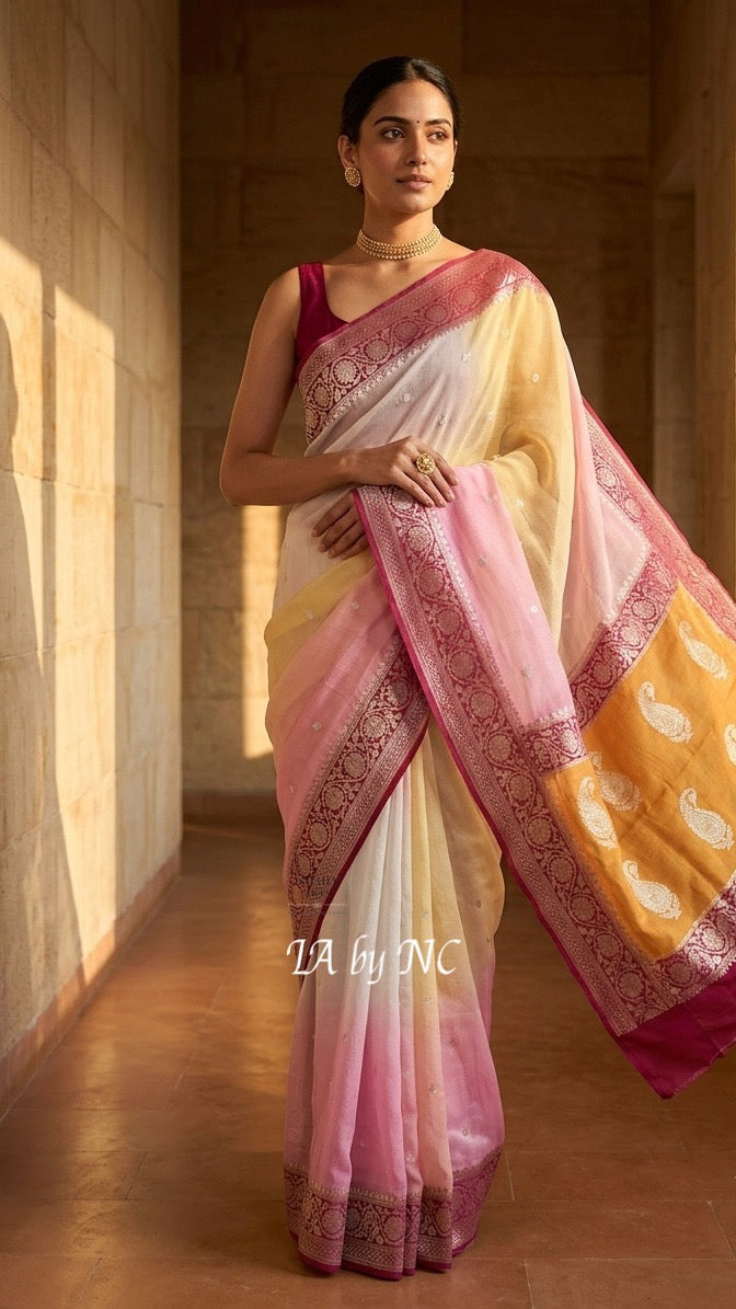 Banarasi Pure Khaddi Georgette Kadwa Saree