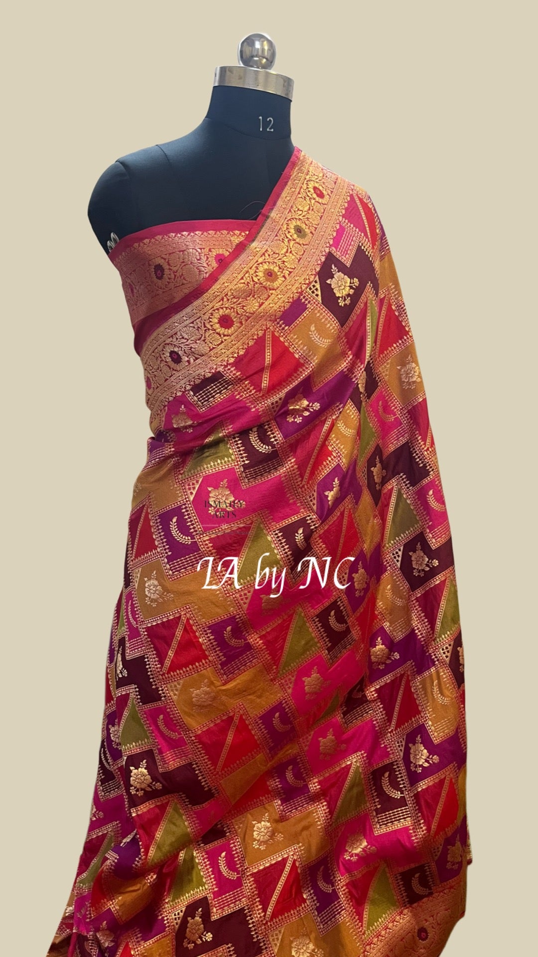 Mulberry Banarasi Pure Katan Silk Tilfi Meenakari Rangkat Saree