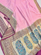 Byzantine Banarasi Pure Khaddi Georgette Saree