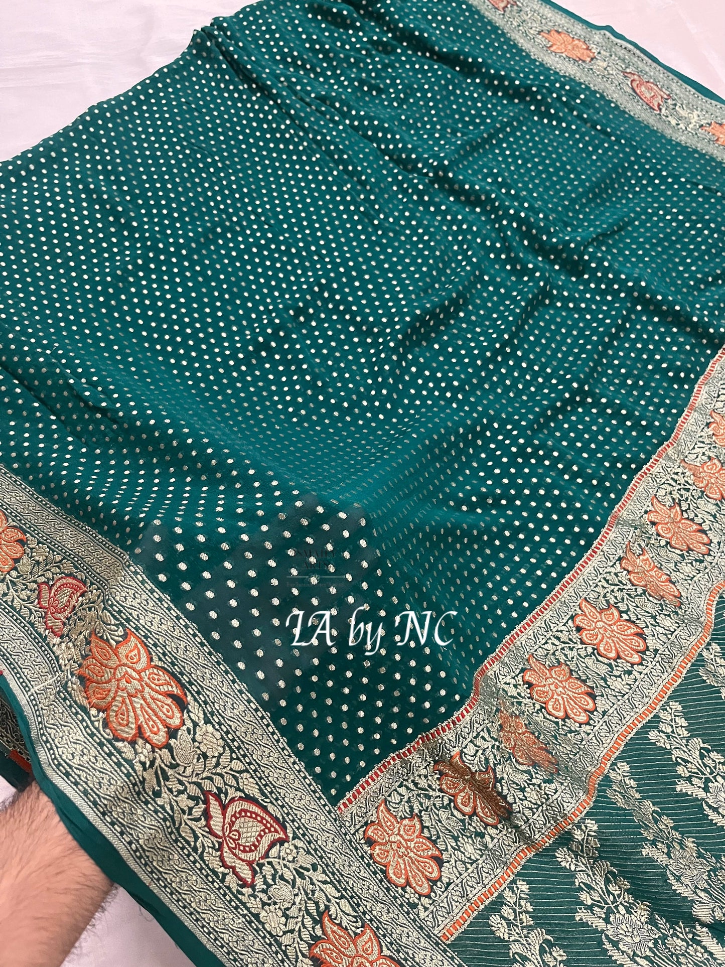Sacramento Banarasi Pure Khaddi Georgette Saree