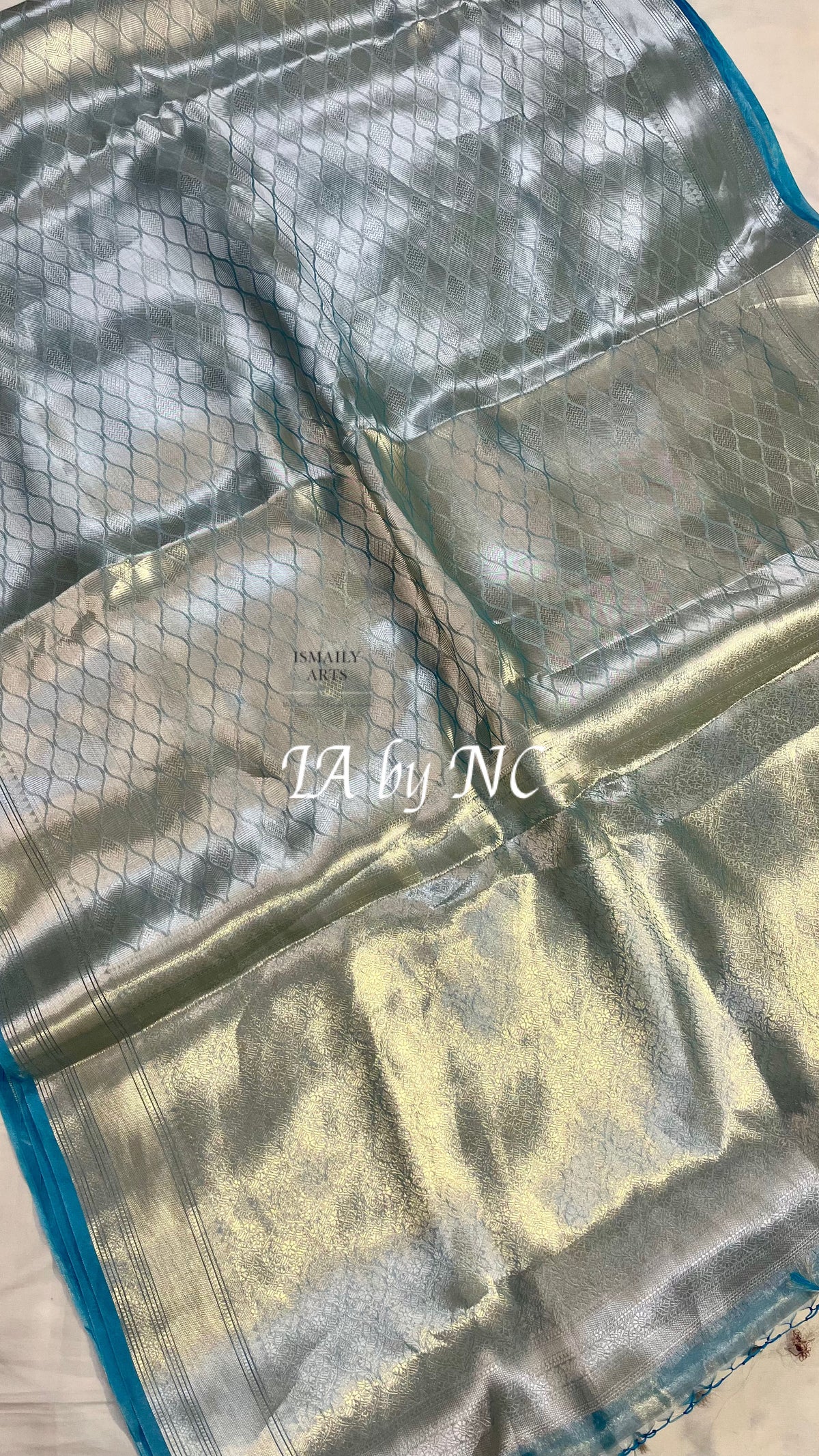 Sky Banarasi Pure Tissue Silk Brocade Saree