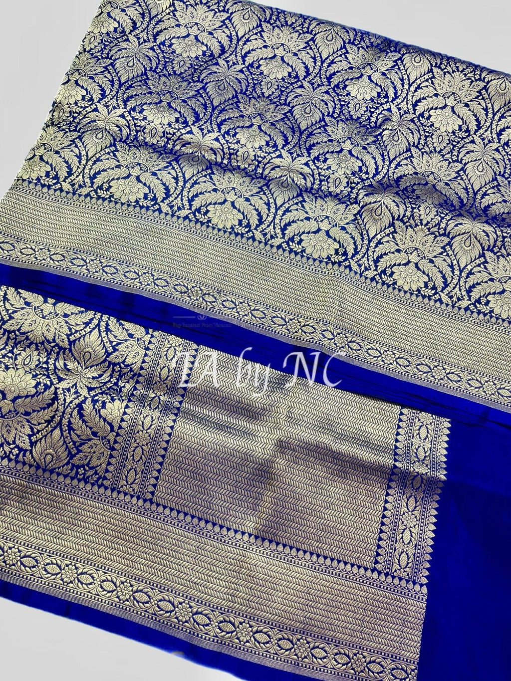 Navy Banarasi Pure Katan Silk Brocade Pattu Saree