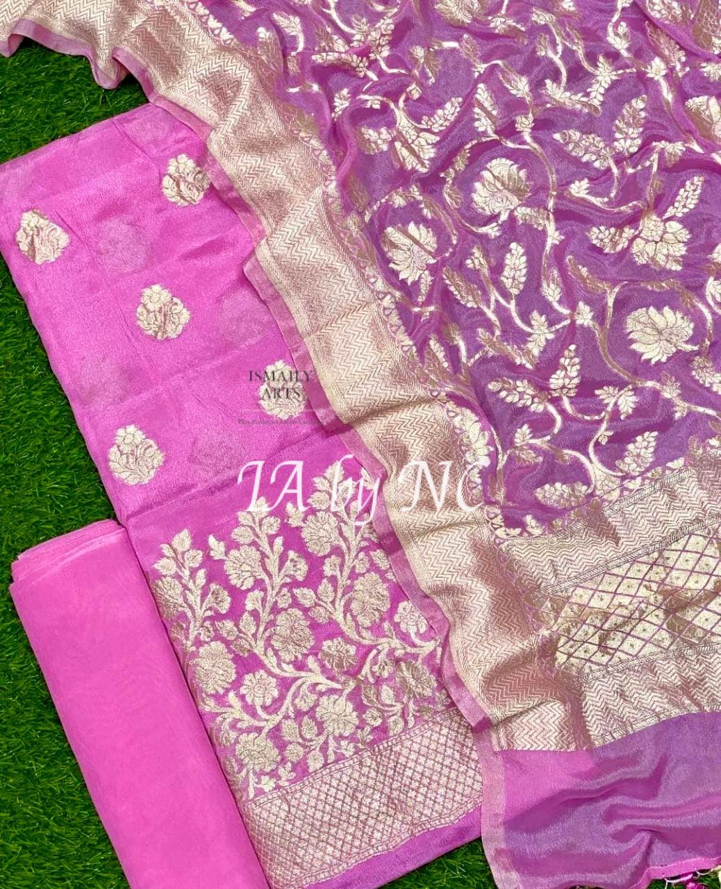 Hot Banarasi Pure Khaddi Georgette Dress Materials