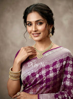 Byzantine Banarasi Pure Khaddi Georgette Saree