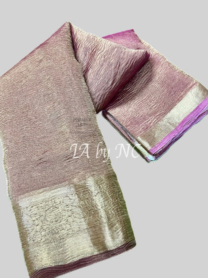 Maroon Banarasi Pure Tissue Silk Saree