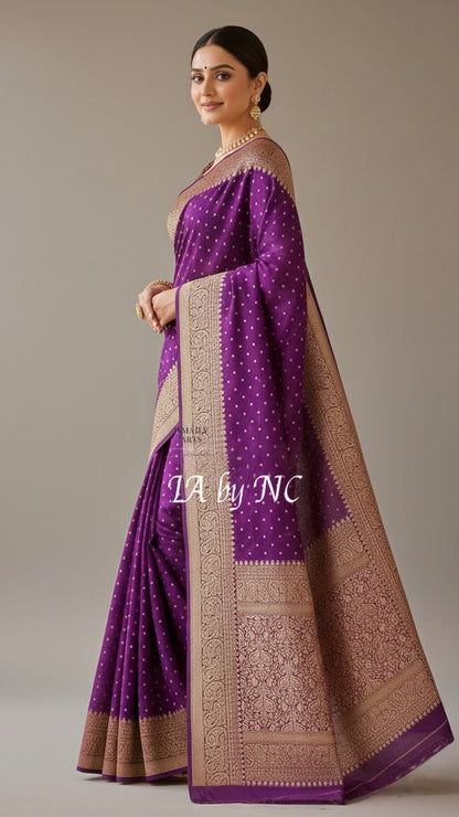 Byzantine Banarasi Pure Khaddi Georgette Saree