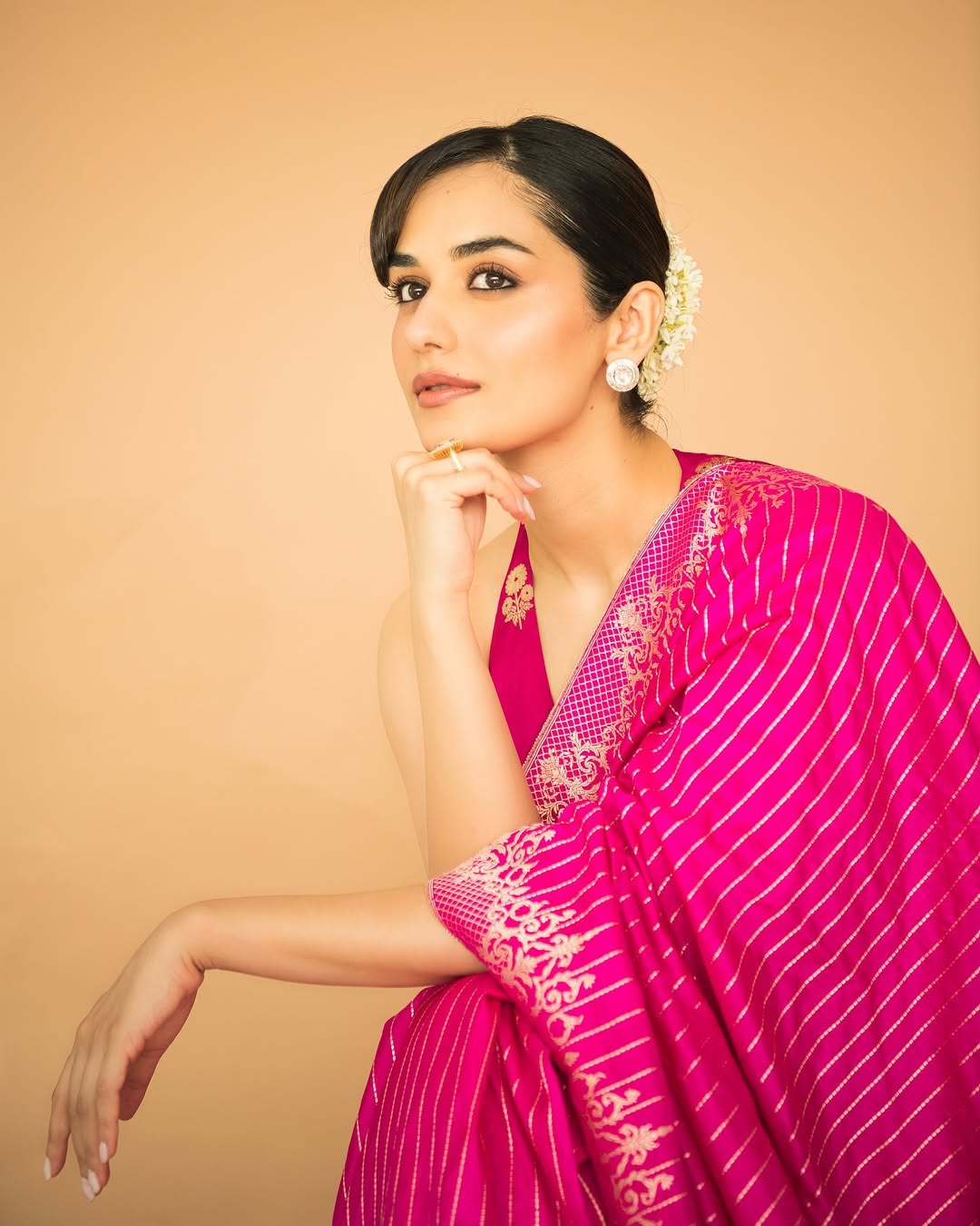 Manushi Chhillar Inspired Banarasi Blend Katan Silk Saree