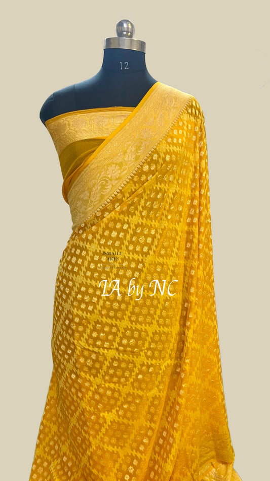 Tuscany Banarasi Pure Khaddi Georgette Saree