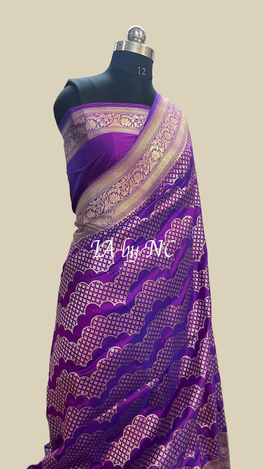 Grape Banarasi Pure Katan Silk Pattu Saree