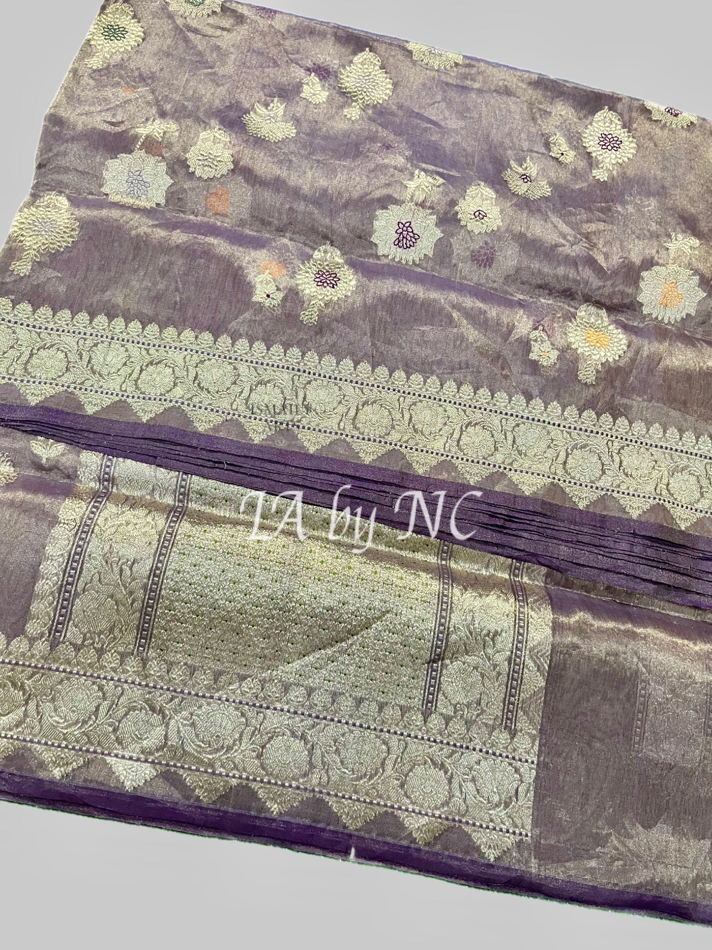 Byzantine Banarasi Pure Tissue Silk Kadwa Meenakari Saree