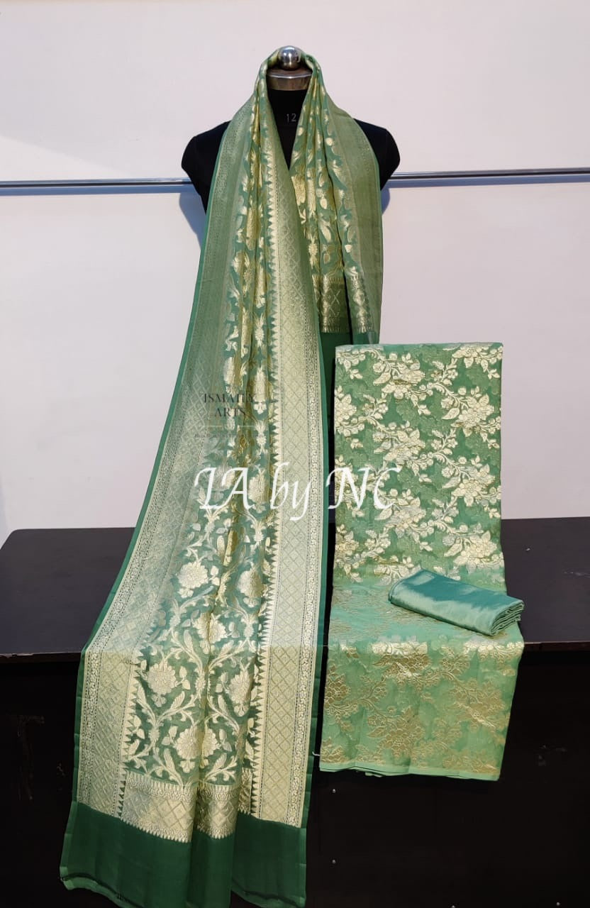 Fern Banarasi Pure Khaddi Georgette Suit Dupatta