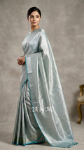 Sky Banarasi Pure Tissue Silk Brocade Saree
