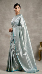 Sky Banarasi Pure Tissue Silk Brocade Saree