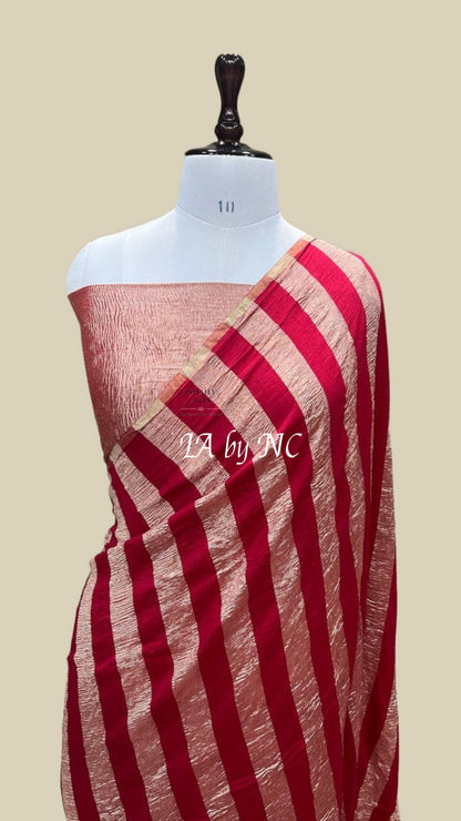 Crimson Banarasi Pure Munga Silk Saree