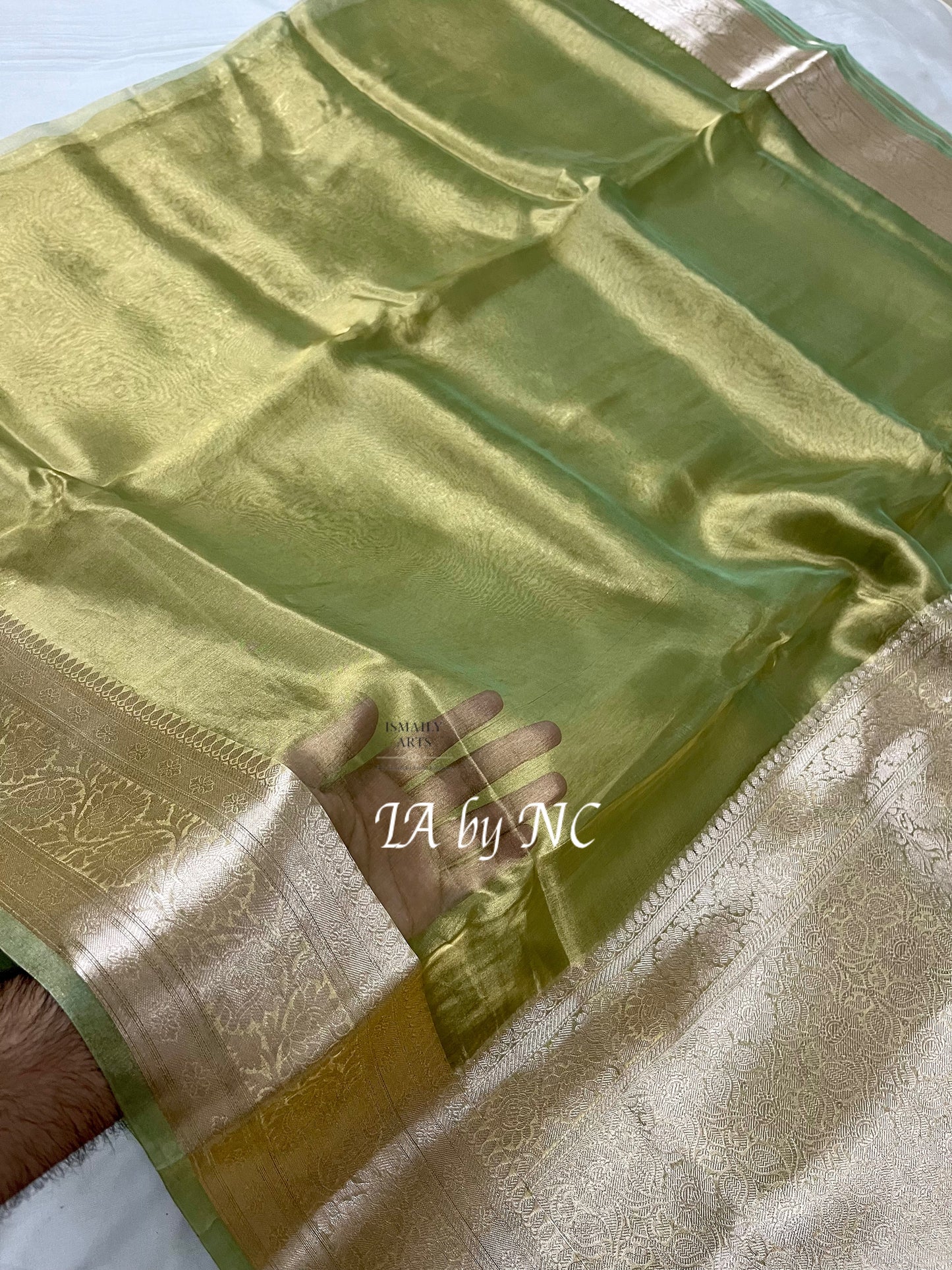 Sage Banarasi Pure Tissue Silk Saree