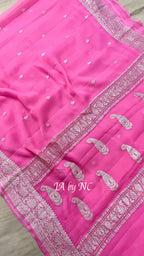 Hot Banarasi Pure Khaddi Georgette Kadwa Saree