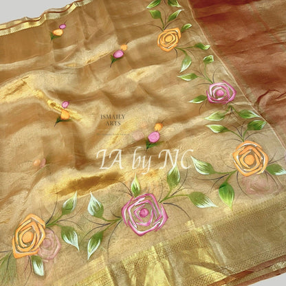 Mustard Banarasi Pure Tissue Silk Saree