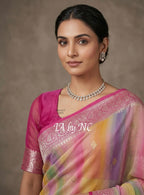 Rani Banarasi Pure Khaddi Georgette Kadwa Saree