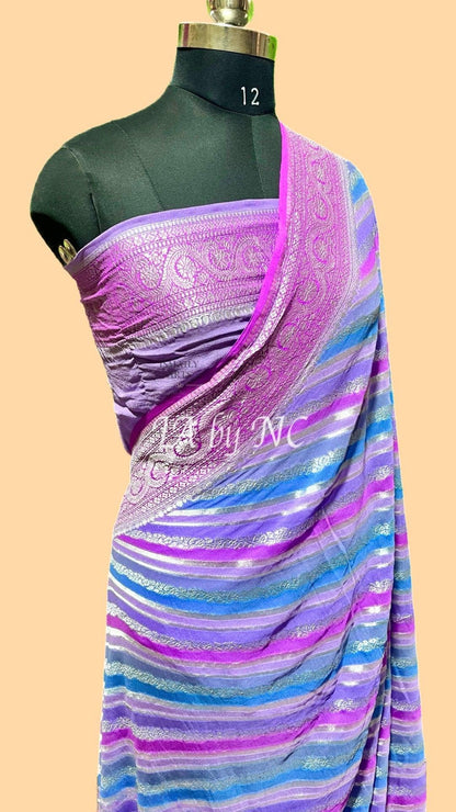 Amethyst Banarasi Pure Khaddi Georgette Saree