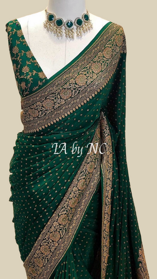 Sacramento Banarasi Pure Khaddi Crepe Georgette Saree