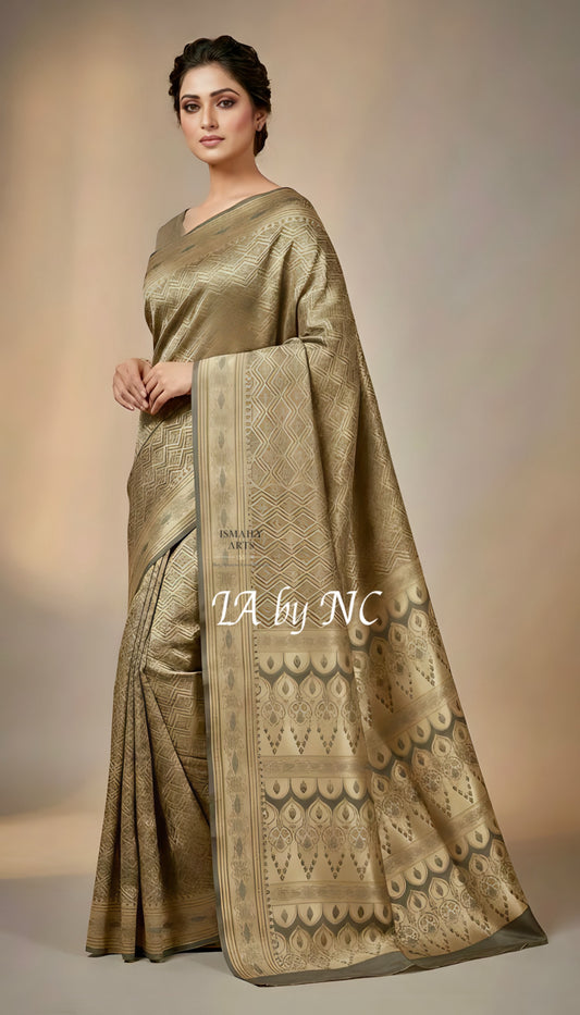 Mink Banarasi Mashru Katan Silk Saree