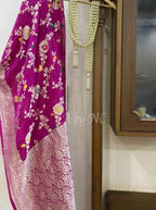 Fandango Banarasi Pure Khaddi Georgette Meenakari Dupatta