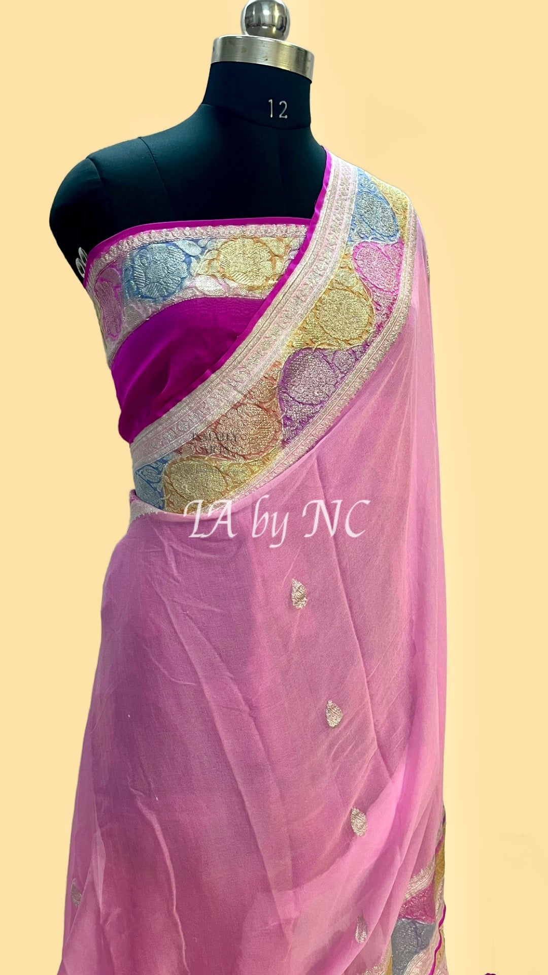 Taffy Banarasi Pure Khaddi Georgette Kadwa Saree