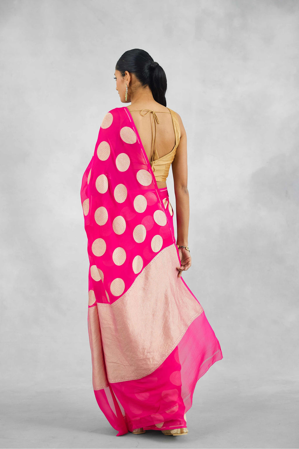 Deep Banarasi Pure Khaddi Georgette Saree