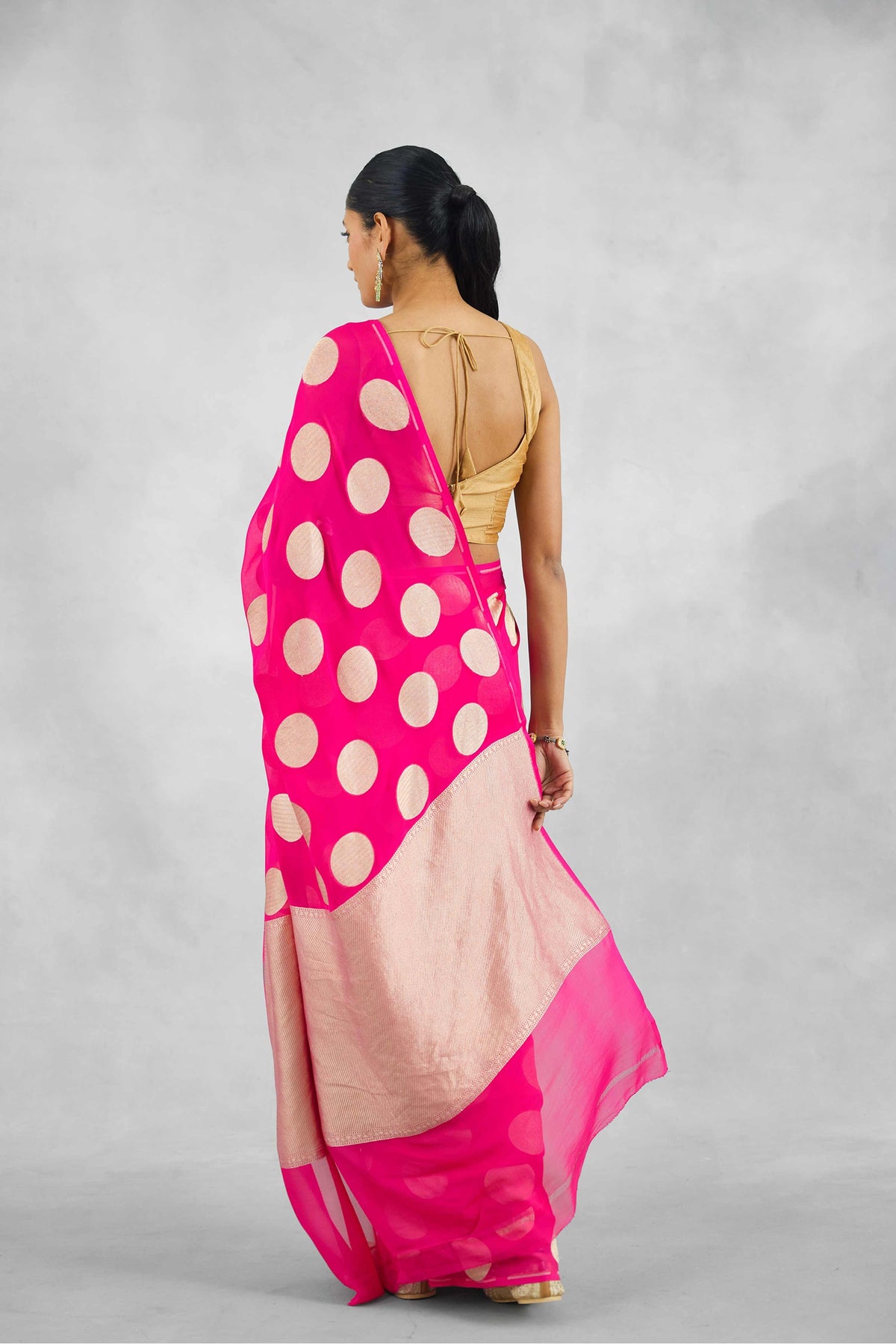 Deep Banarasi Pure Khaddi Georgette Saree