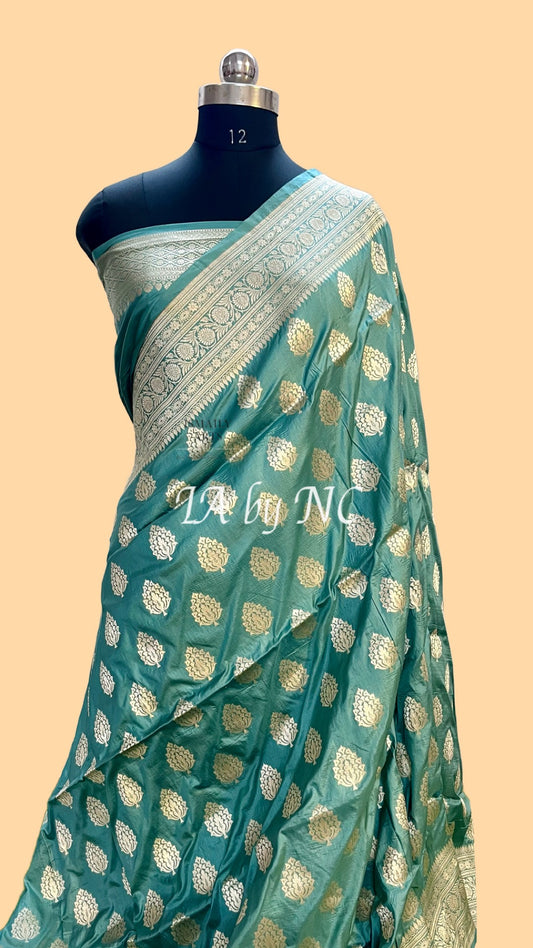 Jungle Banarasi Pure Katan Silk Pattu Saree