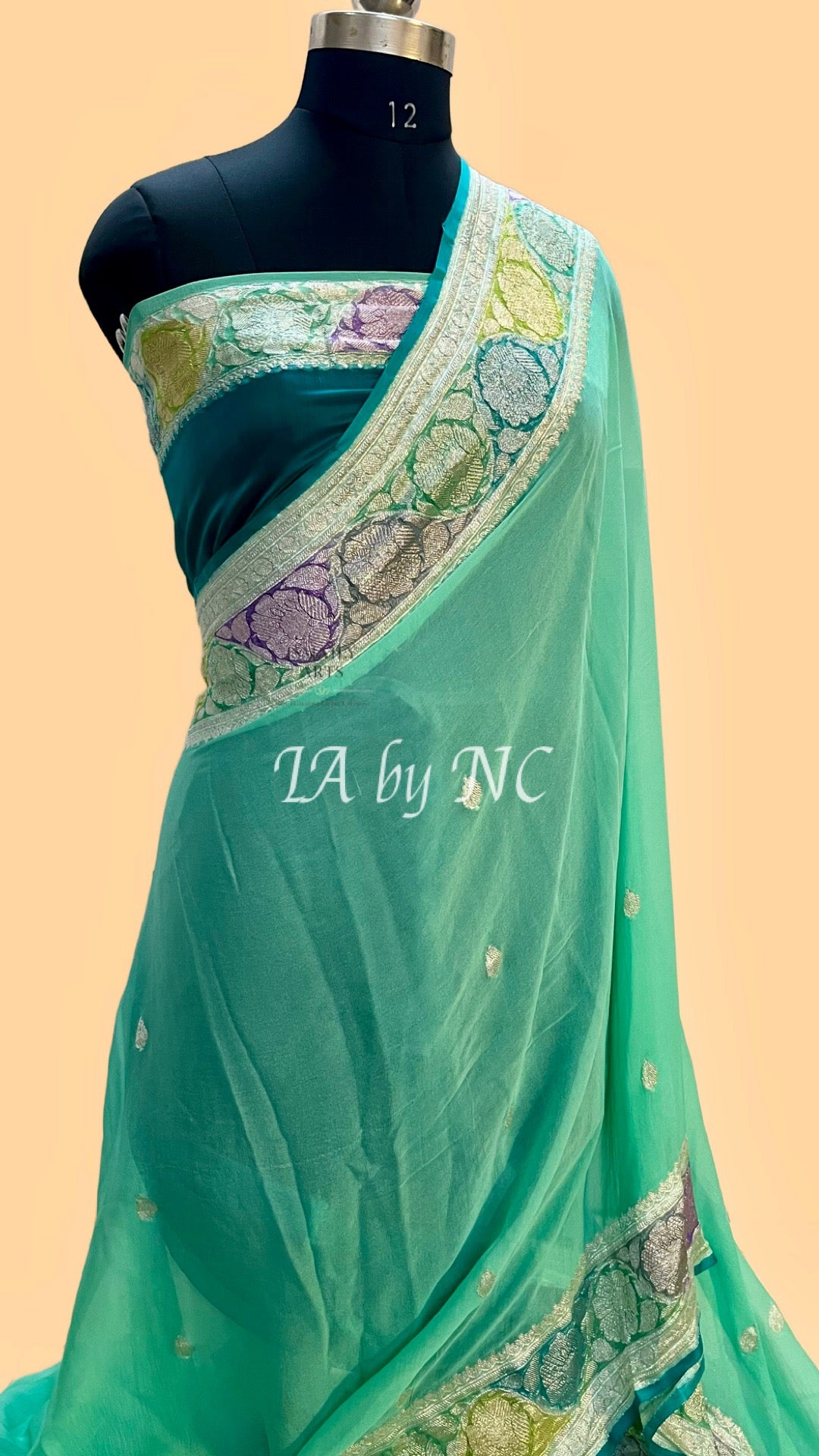 Jungle Banarasi Pure Khaddi Georgette Kadwa Saree